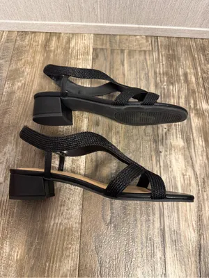 easy street Black Braided Slingback Sandal Size 8.5 thumbnail 13