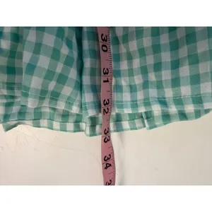 Walker & Wade MIa Mint Green Gingham Smocked‎ Mini Dress XS Cottagecore Coastal thumbnail 12
