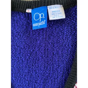 Vintage Ocean Pacific Plaid Knit Vest Women’s L Button Front 90s Grunge Retro Co thumbnail 4