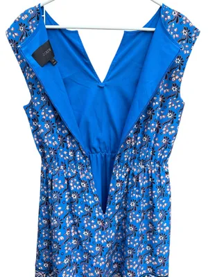 EUC J. Crew Silk Sleeveless Scarf Print Dress Size 6 thumbnail 9
