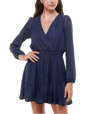 Metallic Fit And Flare Dress thumbnail 1