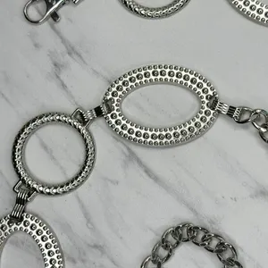Chunky Studded Silver Tone Chain Belt One Size (OS) ✨ thumbnail 10
