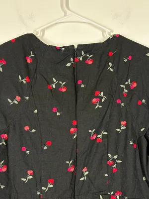 Gap Linen Blend Cherry Mini Dress Size XL thumbnail 5