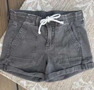 American Eagle Outfitters Gray Drawstring Casual Shorts thumbnail 1