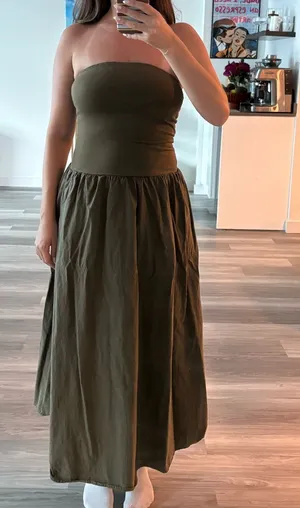 Amazon Strapless fit and flare midi dress thumbnail 1