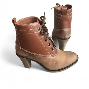 Johnston & Murphy Women's Two-Tone Brown Lace-Up Ankle Boots Size 6.5 M thumbnail 9
