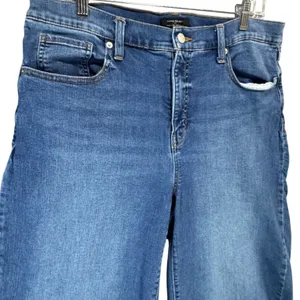 Banana Republic Cropped Wide Leg Jeans Women 32 Medium Wash Denim Modern Classic thumbnail 2
