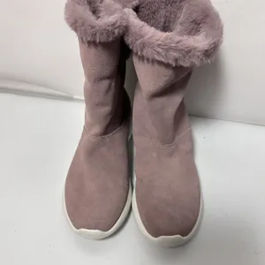 Skechers Boots Womens 6 Mauve On The Go City 2 Goga Mat Faux Fur Suede Snow thumbnail 2