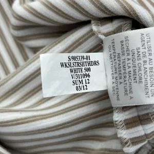 Banana Republic Brown White Striped Midi Dress 10 Sheath Career Workwear Chic thumbnail 8