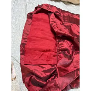 NWT Lulus Size XS Poised Passion Wine Red Taffeta Pleated Ruffled Midi Dress thumbnail 10