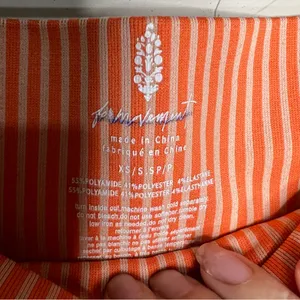 Free People Movement Striped‎ Mixing Papaya Color Block Orange Athletic Shorts thumbnail 7