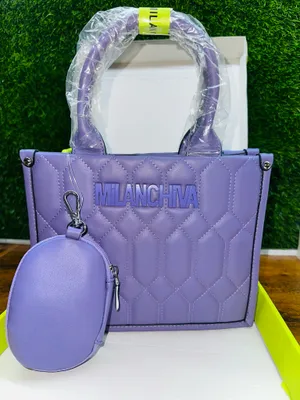 MILANCHIVA Purple Quilted Handbag with Pouch NWT thumbnail 1