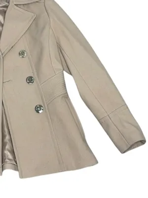 Kenneth Cole Double Breasted Peacoat Tan Excellent Size 4 thumbnail 3