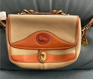 Vintage Dooney & Bourke leather messenger bag purse USA thumbnail 1