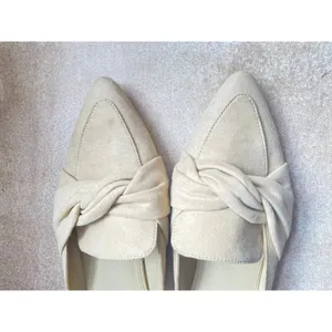J.Crew Pointed Toe Slip-On Loafers Beige Suede‎ Knotted 9 Preppy Coastal Summer thumbnail 4