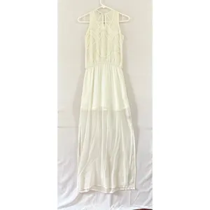 Karina Grimaldi‎ White Beaded Maxi Dress XS Neiman Marcus Art Deco Bridal Gown thumbnail 2
