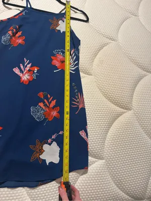 Women’s Navy Floral Tank Dress thumbnail 3