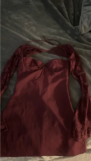 White Fox Boutique Mini Dress Red Lace thumbnail 5