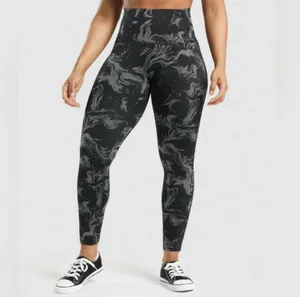 Gymshark Power High Rise Leggings - Black Print thumbnail 4