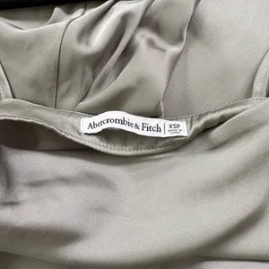Abercrombie & Fitch Satin Slip Maxi Dress in Sage thumbnail 3