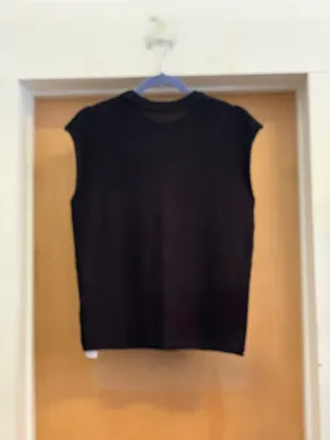 Unknown Cotton Blend Sleeveless Black Knit Sweater Top Size-Small 90’s Minimalis thumbnail 4