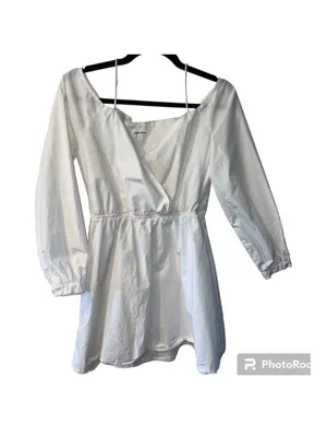 Superdown Leia White Off the Shoulder Long Sleeve Mini Dress Size L thumbnail 2