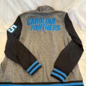 nwt new NFL carolina panthers hooded zip up sweatshirt size small S thumbnail 2