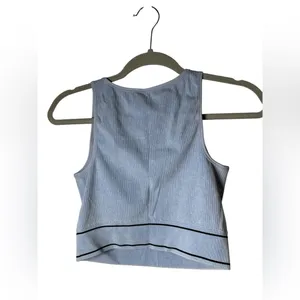 Victoria's Secret PINK Ribbed Crop‎ Top Bralette built in cups Blue Size M thumbnail 6