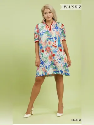 New! Umgee Jacquard Bloomscape Print Mini Dress Size XLarge thumbnail 3