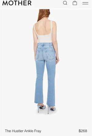 MOTHER Denim Jeans Hustler Ankle Fray thumbnail 2