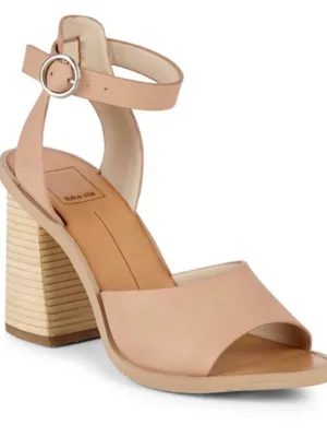 Dolce Vita Blush Tan Nude Block Heel Sandals | Aaliyah Block Heel Nude thumbnail 1