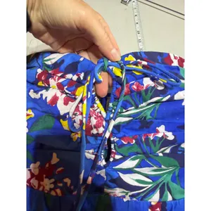 Anthropologie Emily Halter Mini Dress Womens S Blue Floral Tiered Romantic thumbnail 11
