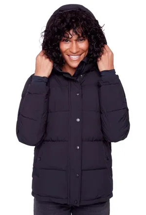 Alpine Design Black Down Filled Quilted Puffer Jacket thumbnail 1