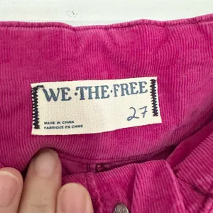 Free people we the free corduroy pink size 27 pants skinny thumbnail 2
