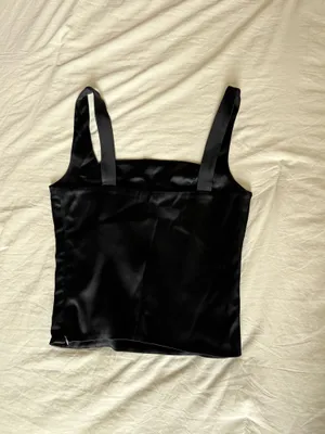 Abercrombie Black Satin Tank Top thumbnail 2