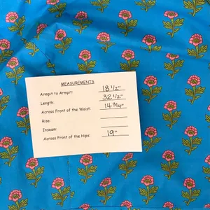 AUREUM Ruched Sash Blue Floral Mini Dress Puff Sleeves Ruching Ruffle Small thumbnail 13