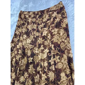 Brown Floral Leopard Midi Skirt 18 Boho Y2K Earth Tone A Line Cottagecore thumbnail 5
