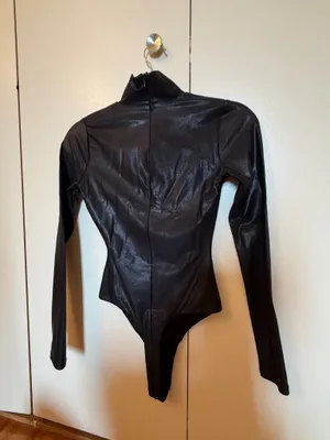 Naked Wardrobe Long Sleeve Bodysuit Black thumbnail 3