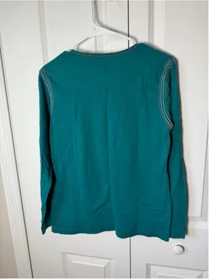 Team Apparel Teal Football Miami Dolphins Long Sleeve Tee L EUC thumbnail 2