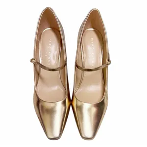 MARC FISHER Vanderly Mary Jane Pumps Heels Gold 6.5 thumbnail 2