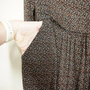 Boden Size 10 Long Brown Polka Dot Jersey Long Sleeve Midi Dress with‎ Pockets thumbnail 3