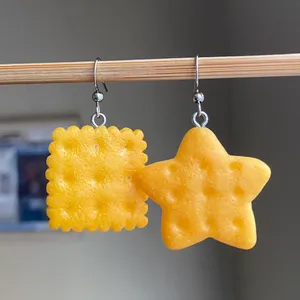 Handmade Kawaii harajuku y2k style biscuit earrings🩷 thumbnail 1