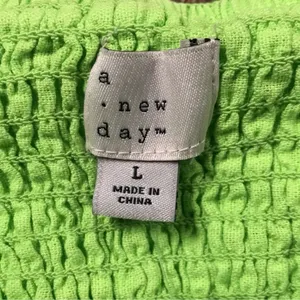 A New Day Off-the-Shoulder Ruffle Crop Top – Size L – Lime Green - NWT thumbnail 6