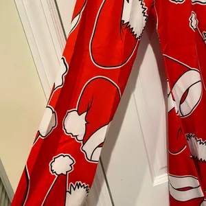 Meaneor Santa Hats Festive Holiday Long Sleeve Christmas Dress in Red/White NWT thumbnail 6