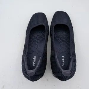VIVAIA Melody 2.0 Square Toe Chunky Navy Ribbed Knit Block Heel Pumps 7.5 38.5 thumbnail 6