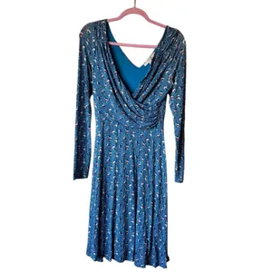 Boden Blue Surplus Print Georgia Mini Dress Womens 10 Casual Comfort Summer thumbnail 2