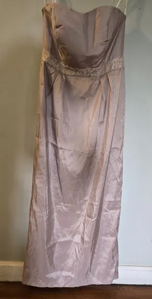 Strapless Evening Gown in Blush Pink Size 10 thumbnail 1