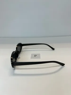 90s oval black sunglasses / retro oval sunglasses thumbnail 3