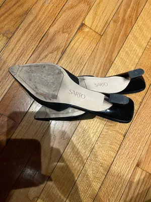 Franco Sarto Dune Leather Kitten Slip On Mules Sandals Pumps Heels coastal Pointed Toe Low Heel thumbnail 5