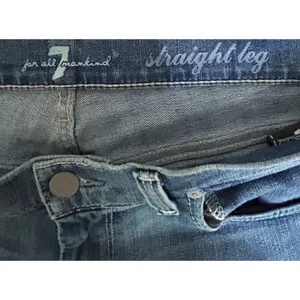 7 For All Mankind Women's Straight Leg‎ Jeans Medium Wash Blue Denim Sz 30 thumbnail 6